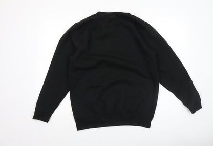 Mens UK Size M Uneek Black Pullover Sweatshirt