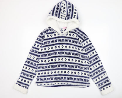Teens UK Size 14/16 Camille Blue Pullover Hoodie