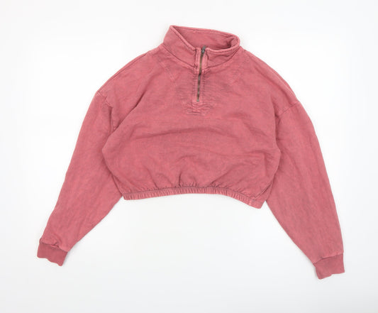 Womens UK Size M Topshop Pink Pullover Sweatshirt