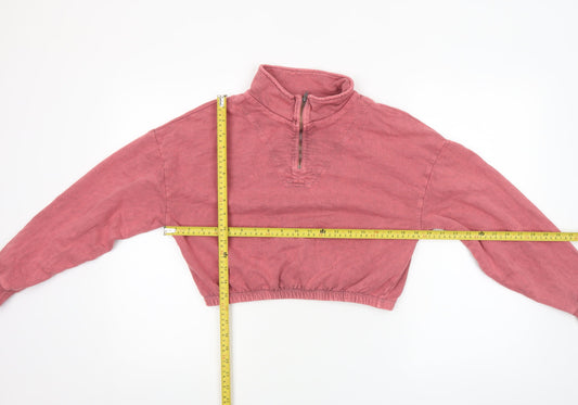 Womens UK Size M Topshop Pink Pullover Sweatshirt