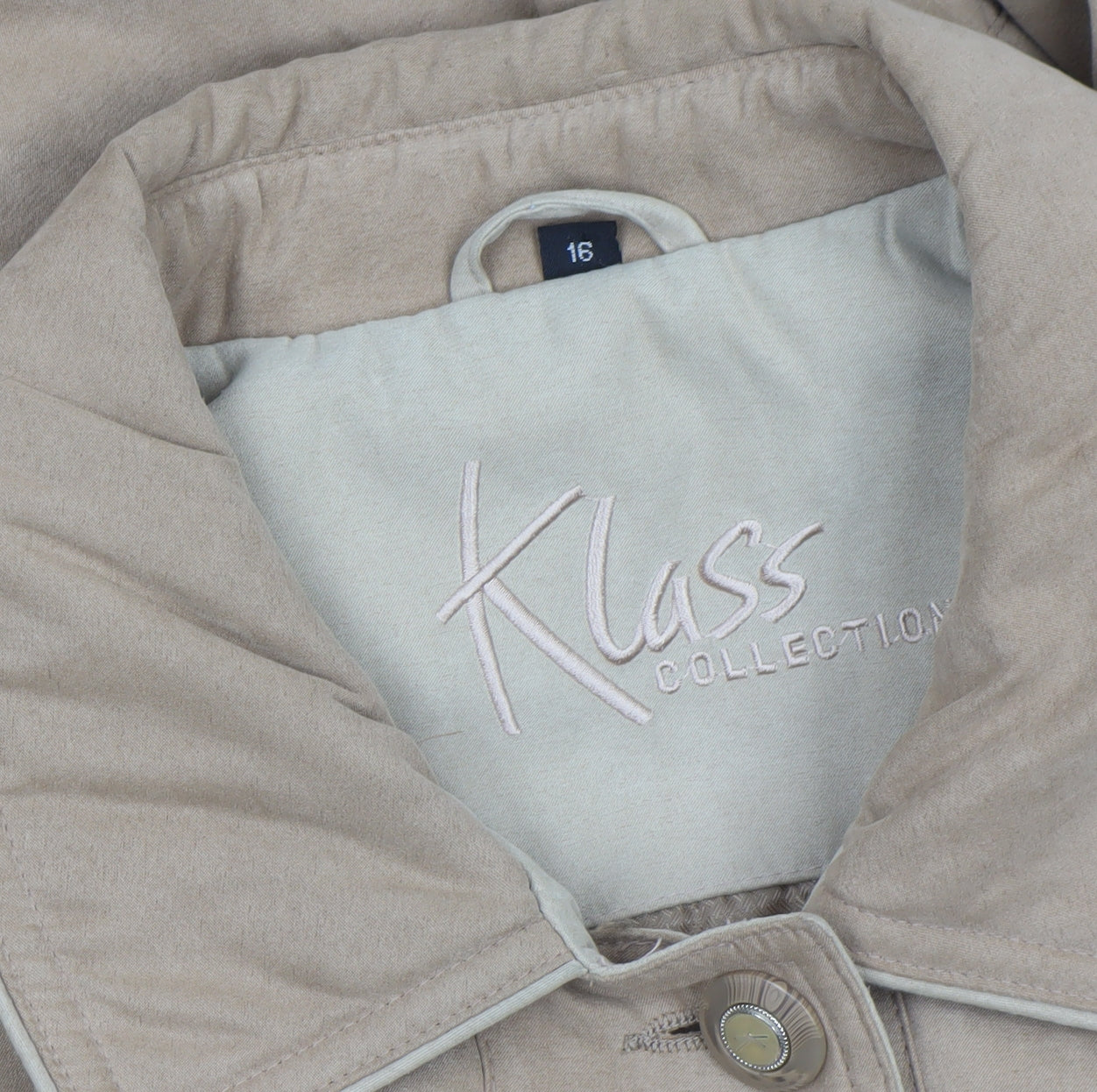 Womens UK Size 16 Klass Collection Beige Overcoat