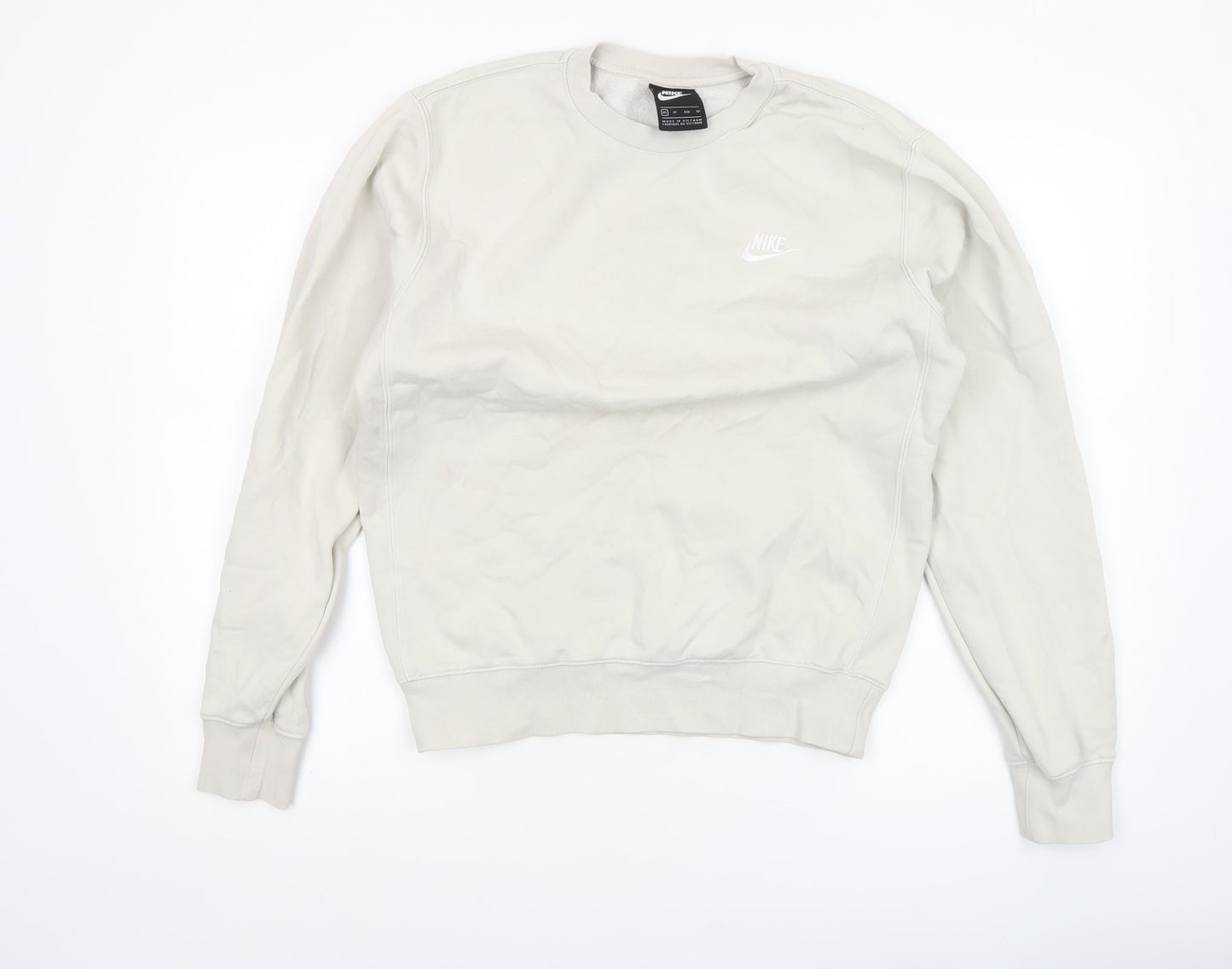 Womens UK Size XS Nike Beige Pullover Sweatshirt