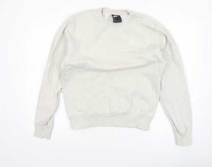 Womens UK Size XS Nike Beige Pullover Sweatshirt