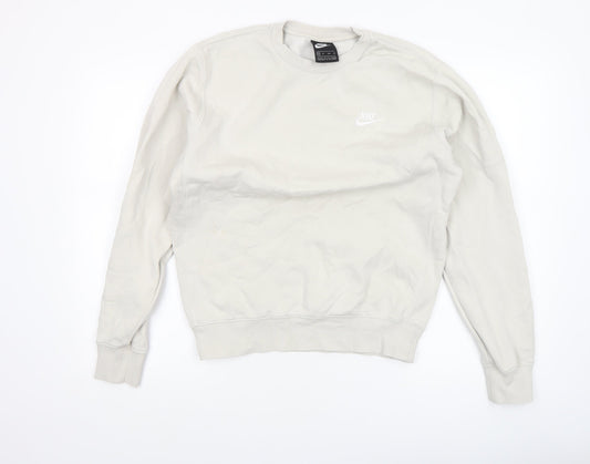 Womens UK Size XS Nike Beige Pullover Sweatshirt