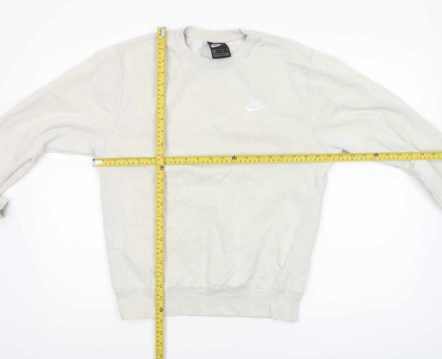 Womens UK Size XS Nike Beige Pullover Sweatshirt