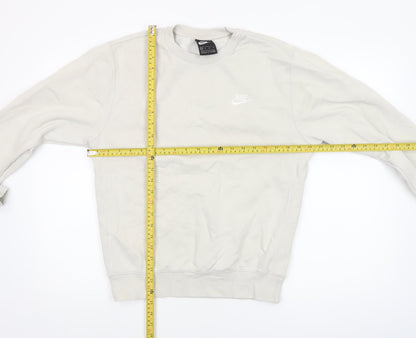 Womens UK Size XS Nike Beige Pullover Sweatshirt