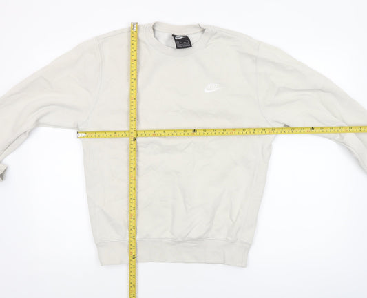Womens UK Size XS Nike Beige Pullover Sweatshirt