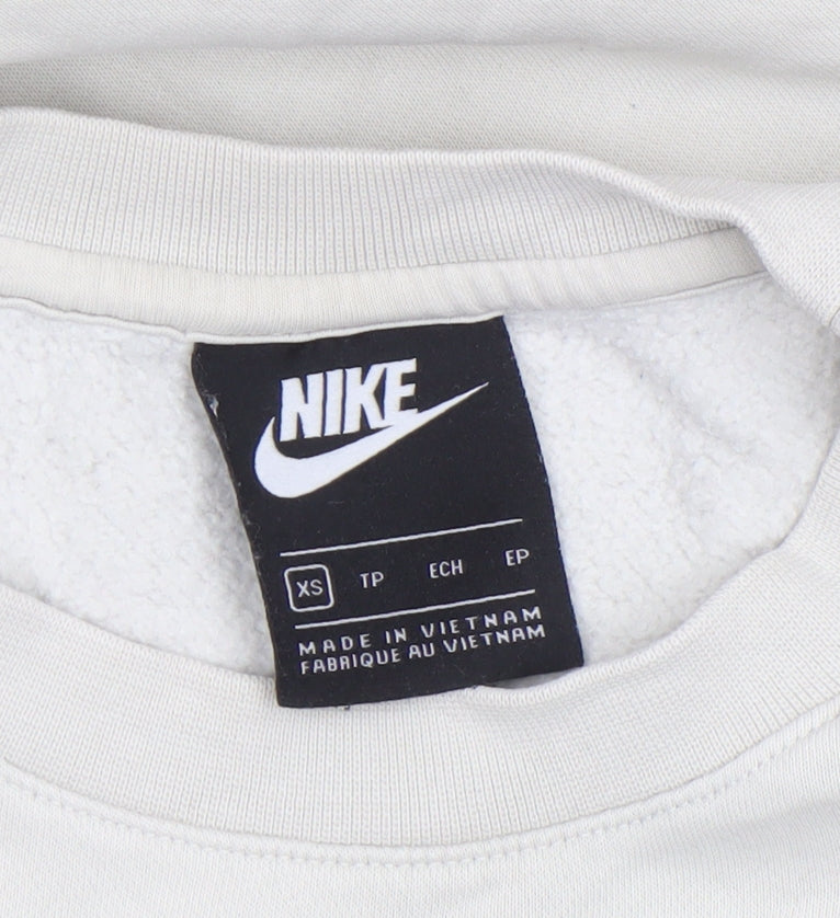 Womens UK Size XS Nike Beige Pullover Sweatshirt