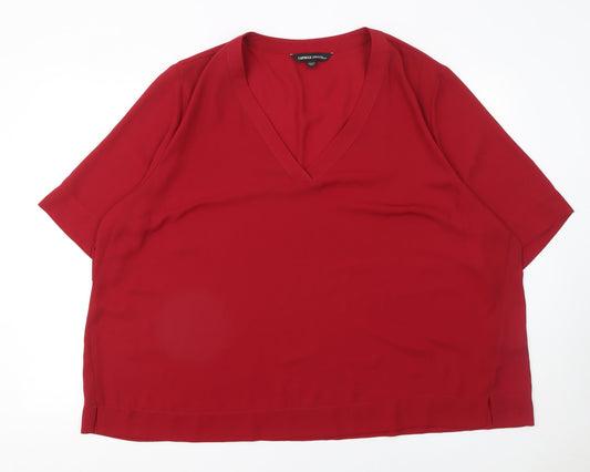 Womens UK Size 28 Capsule Red Basic Blouse