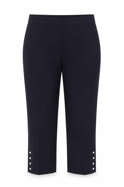 Womens UK Size 12 Kaleidoscope Regular Fit Cropped Black Trousers