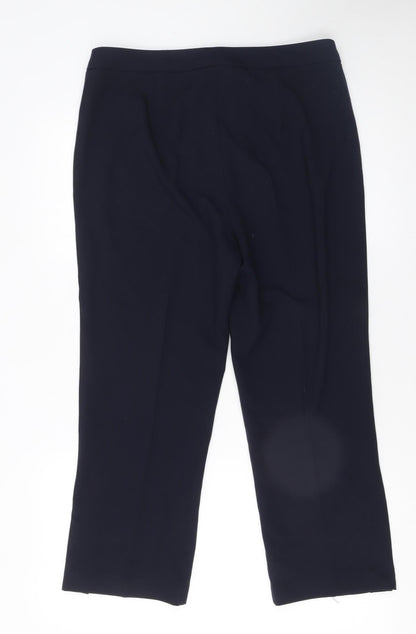 Womens UK Size 12 Kaleidoscope Regular Fit Cropped Black Trousers
