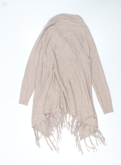 Womens UK Size M Blue Vanilla Beige Wrap Jumper