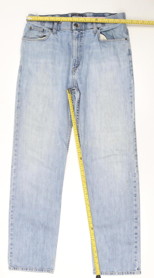 Mens UK Size 36 Marks and Spencer Regular Fit Straight Blue Jeans