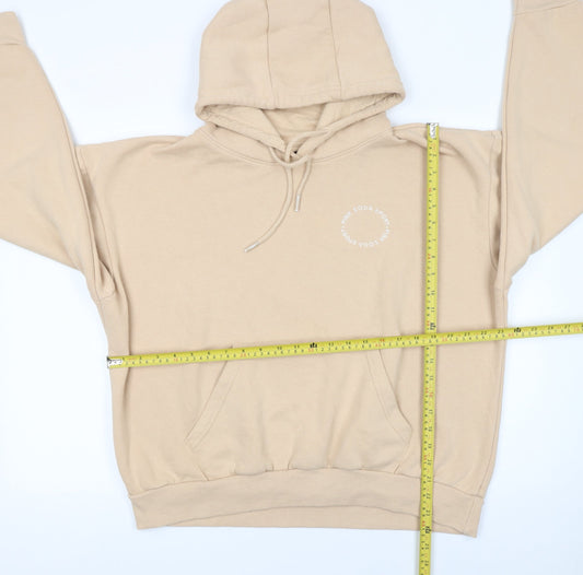 Womens UK Size 14 Pink Soda Sport Beige Pullover Hoodie