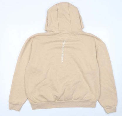 Womens UK Size 14 Pink Soda Sport Beige Pullover Hoodie