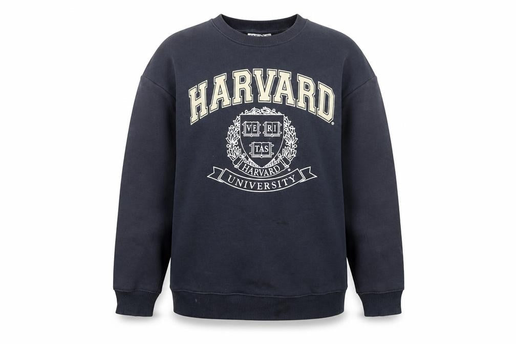 Womens UK Size M Harvard Black Pullover Sweatshirt