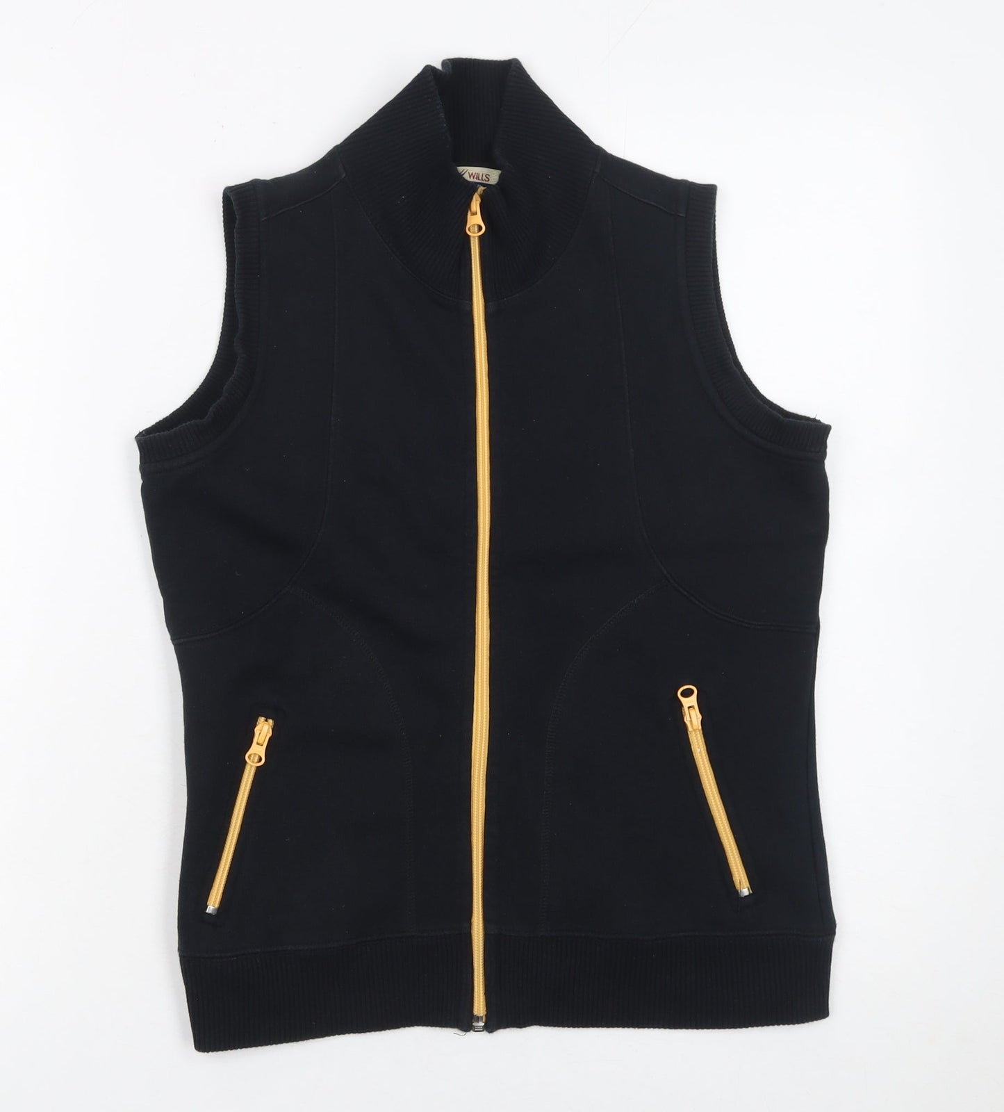 Womens UK Size S Wills Sport Black Vest Sweatshirt