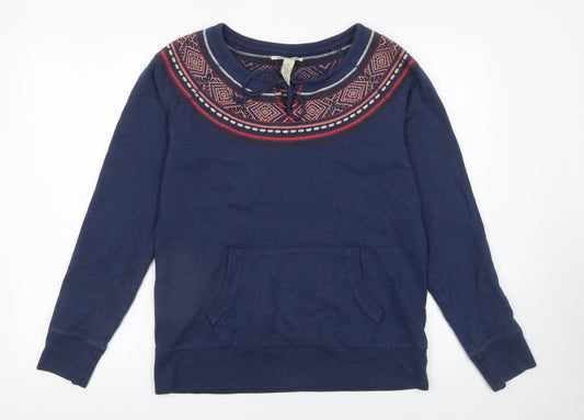 Womens UK Size M Lucky Brand Blue Pullover Sweatshirt