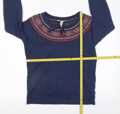 Womens UK Size M Lucky Brand Blue Pullover Sweatshirt