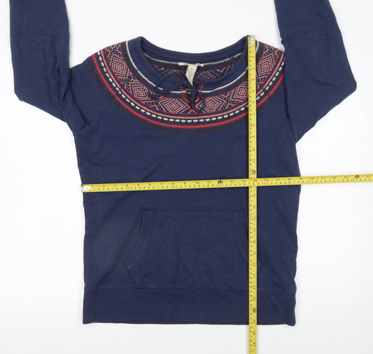 Womens UK Size M Lucky Brand Blue Pullover Sweatshirt