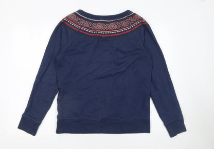 Womens UK Size M Lucky Brand Blue Pullover Sweatshirt