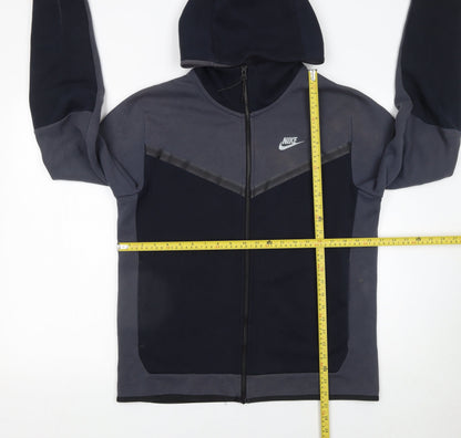 Mens UK Size M Nike Blue Full Zip Hoodie