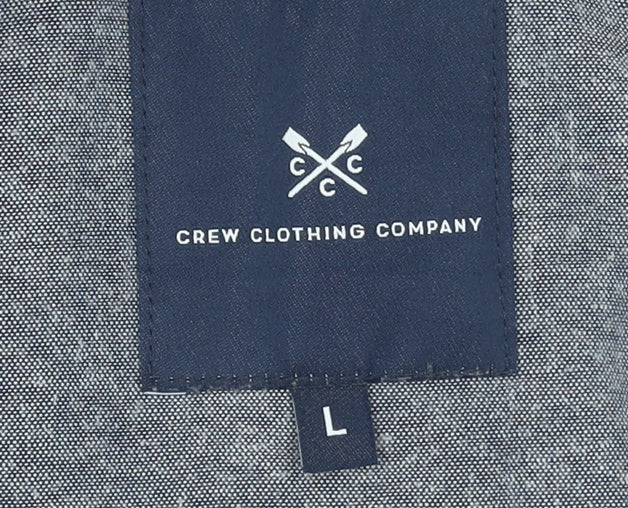 Mens UK Size L Crew Clothing Company Blue 1/4 Zip Sweatshirt