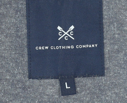 Mens UK Size L Crew Clothing Company Blue 1/4 Zip Sweatshirt