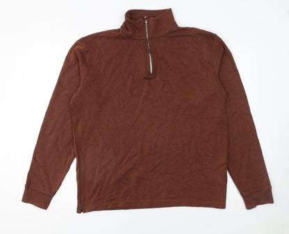 Mens UK Size M Marks and Spencer Brown Pullover Sweatshirt