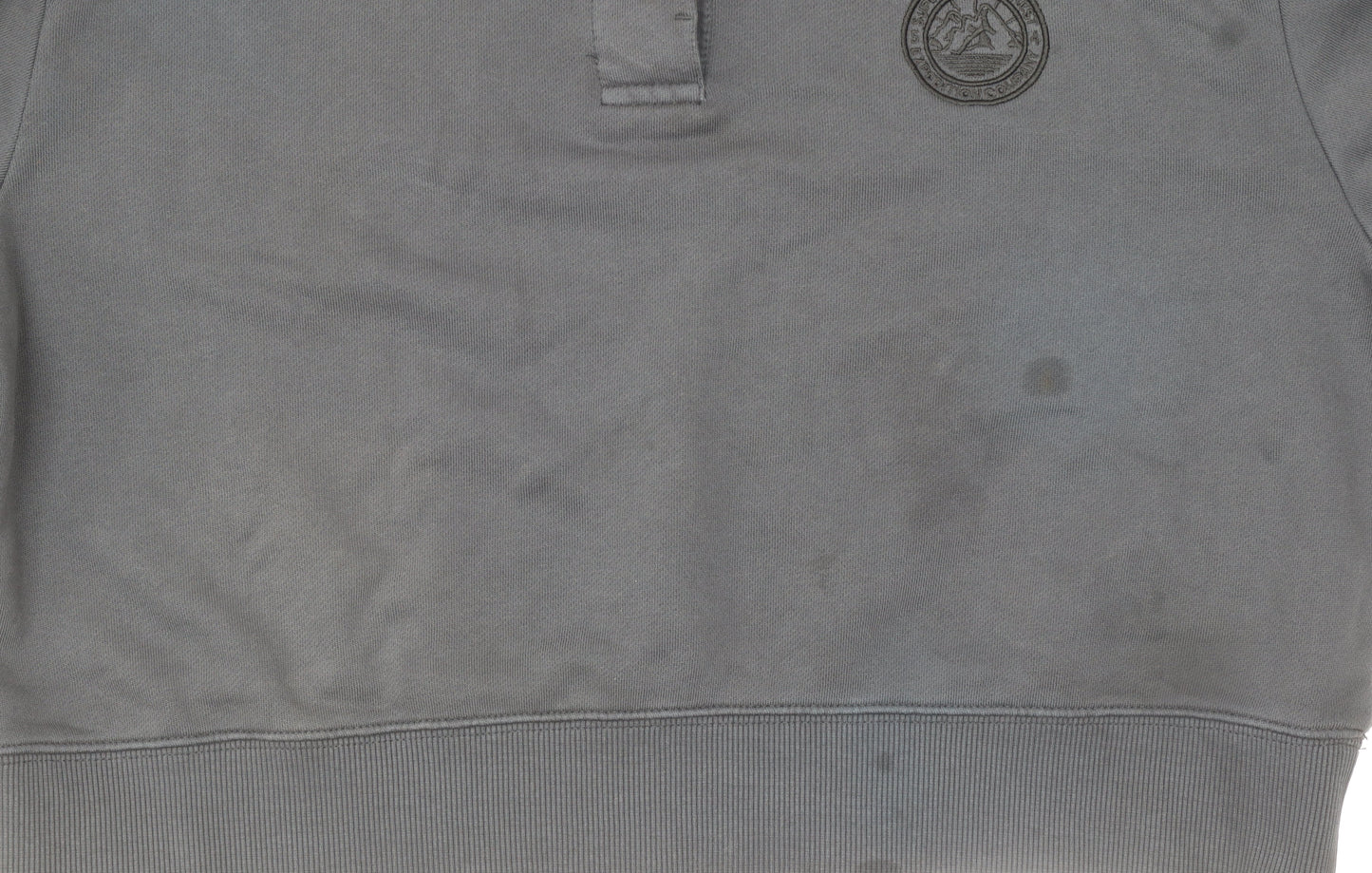 Womens UK Size 10 Superdry Black Henley Sweatshirt