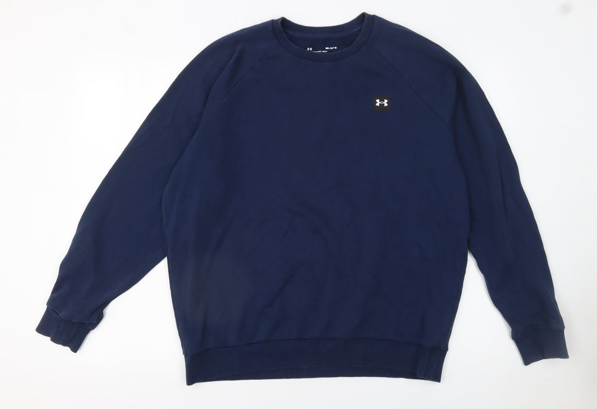 Mens UK Size M Under armour Blue Pullover Sweatshirt