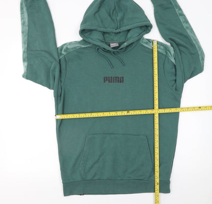 Mens UK Size M PUMA Green Pullover Hoodie