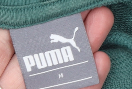 Mens UK Size M PUMA Green Pullover Hoodie