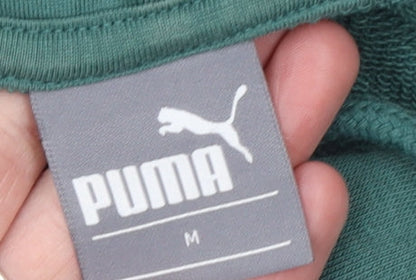 Mens UK Size M PUMA Green Pullover Hoodie