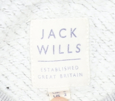 Womens UK Size 6 Jack Wills Grey Pullover Sweatshirt