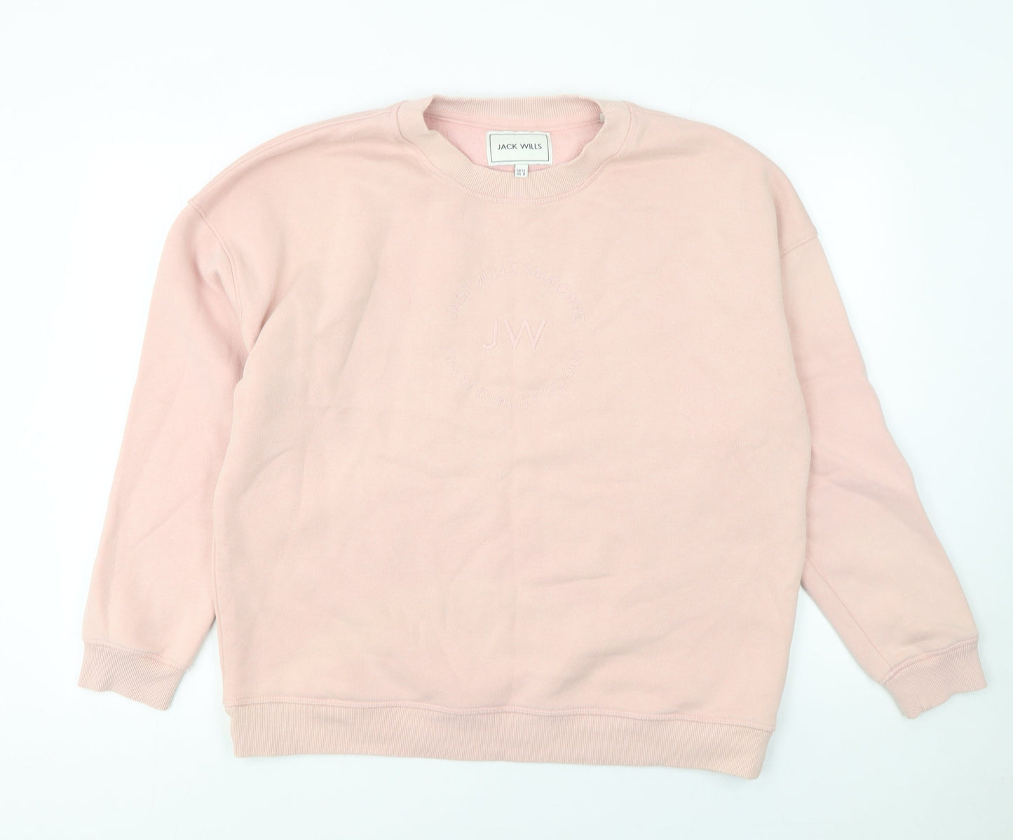 Womens UK Size 12 Jack Wills Pink Pullover Sweatshirt