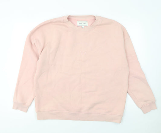 Womens UK Size 12 Jack Wills Pink Pullover Sweatshirt