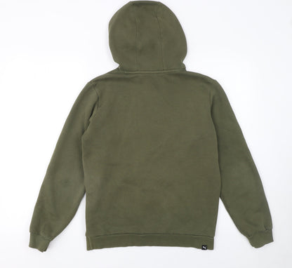 Boys UK Size 14-15 Years PUMA Green Pullover Hoodie