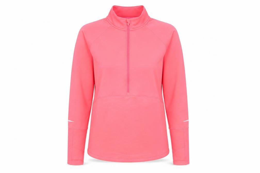 Dunnes Womens Pink 1/4 Zip Pullover Sweatshirt Size 12 UK