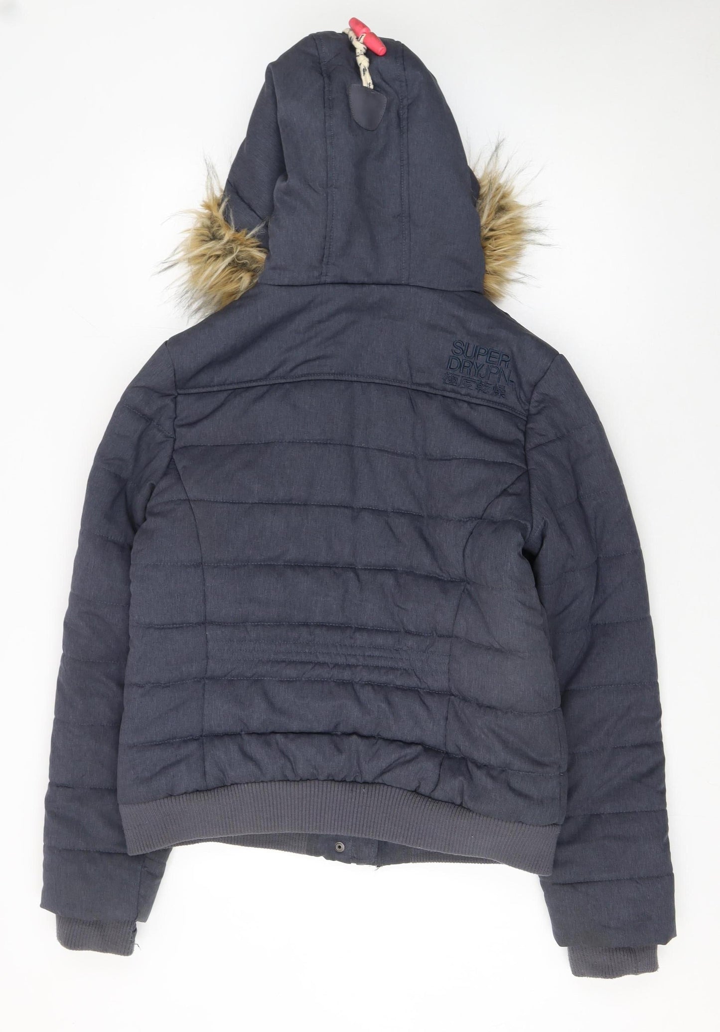 Womens UK Size L Superdry Blue Puffer Jacket
