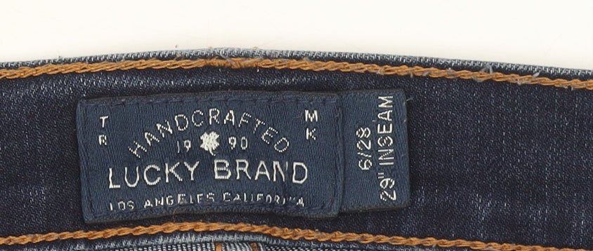 Womens UK Size 6 Lucky Brand Slim Fit Skinny Blue Jeans