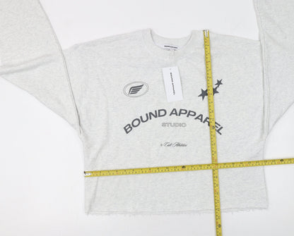 Bound Apparel Women's Grey Small Crew Neck Pullover Sweatshirt