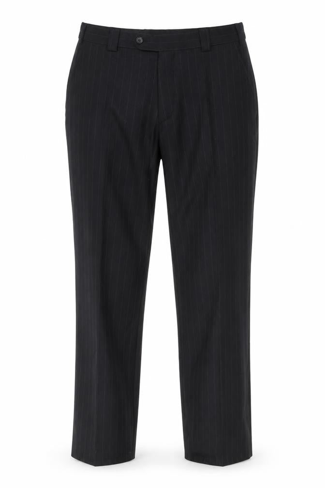Mens UK Size 38 Remus Uomo Regular Fit Dress Pants Black Trousers