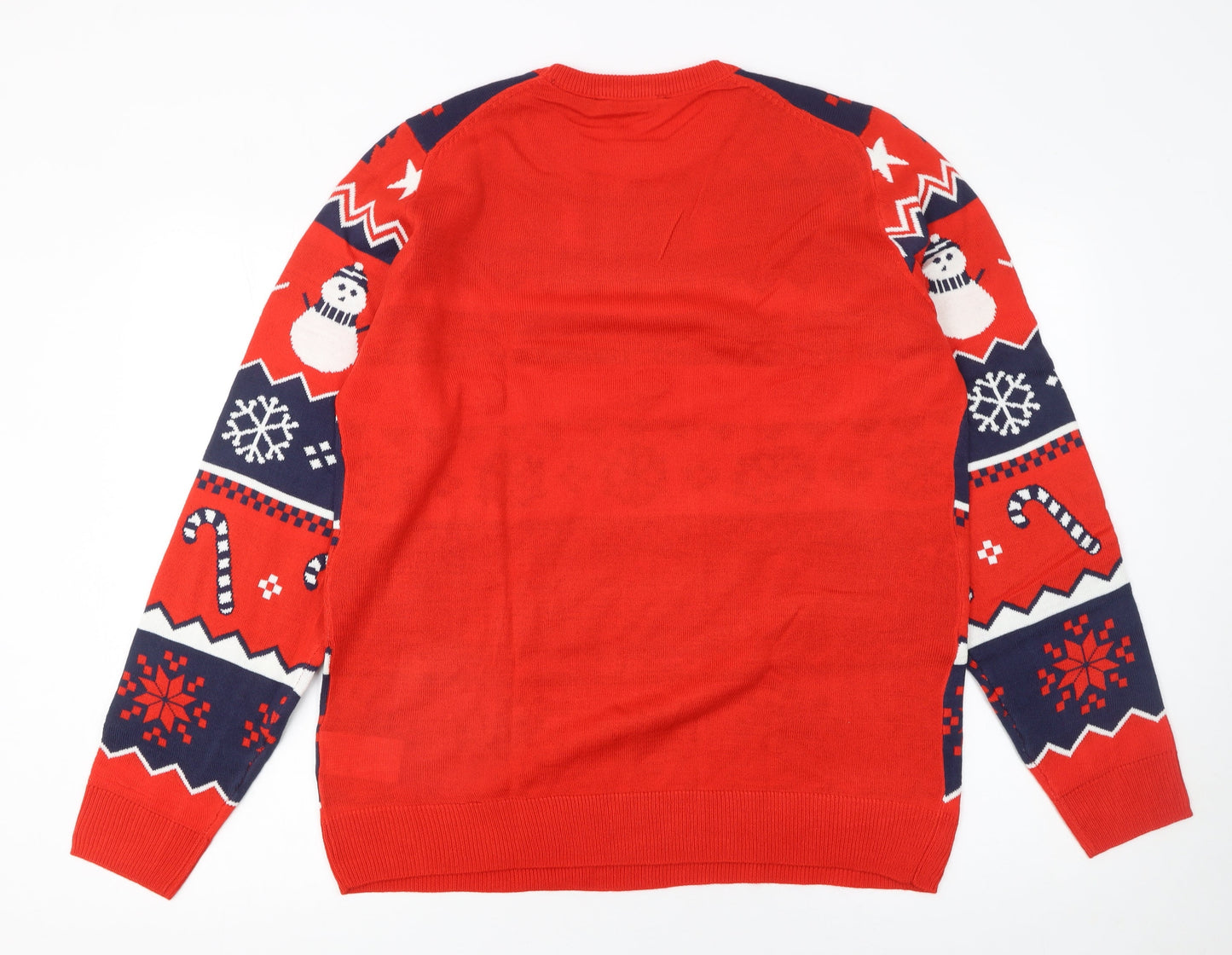 Mens UK Size M ESMARA Red Pullover Jumper