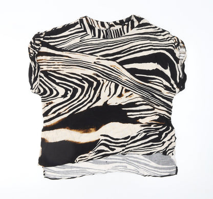 River Island Women's Multicoloured Zebra Print Viscose Blouse Size 8