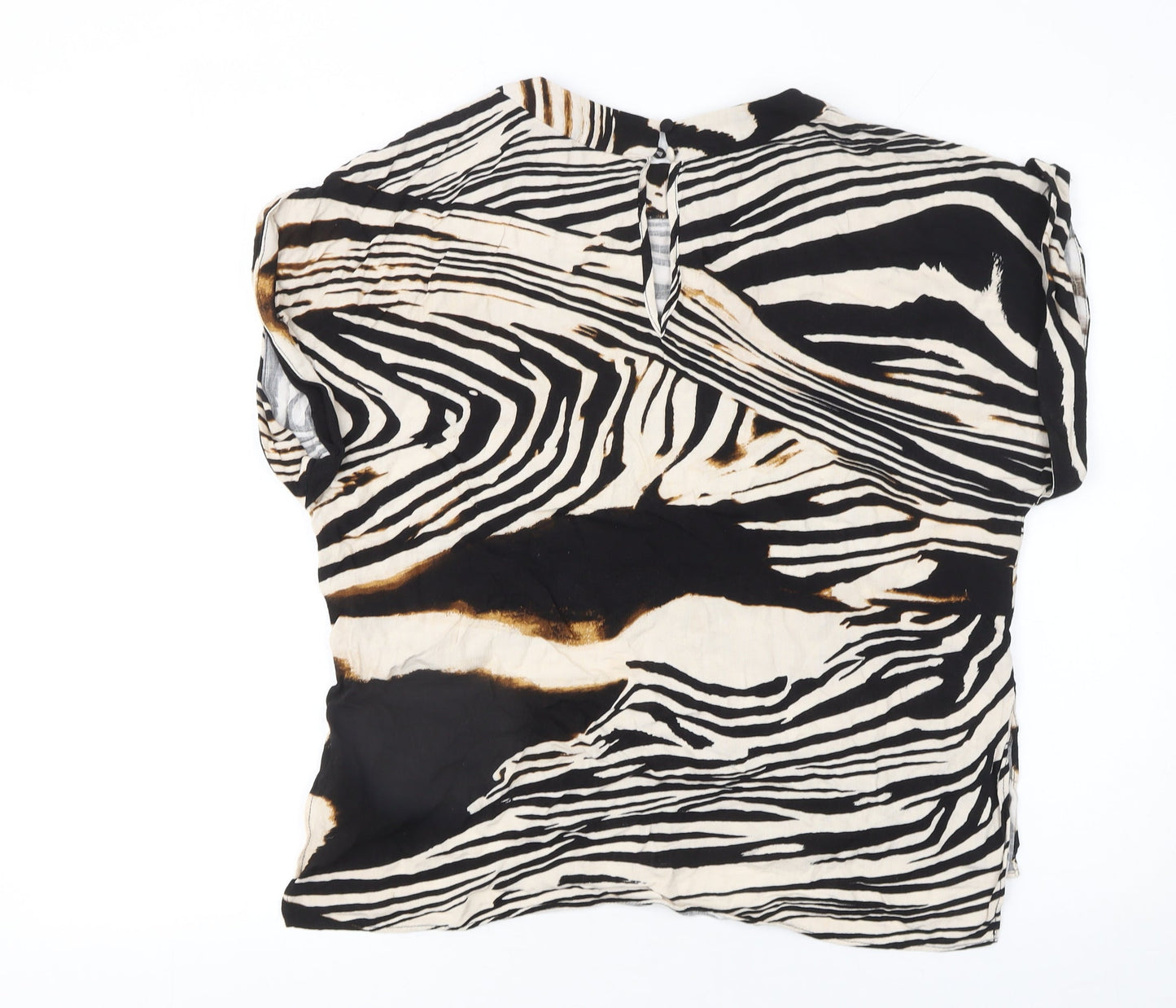River Island Women's Multicoloured Zebra Print Viscose Blouse Size 8
