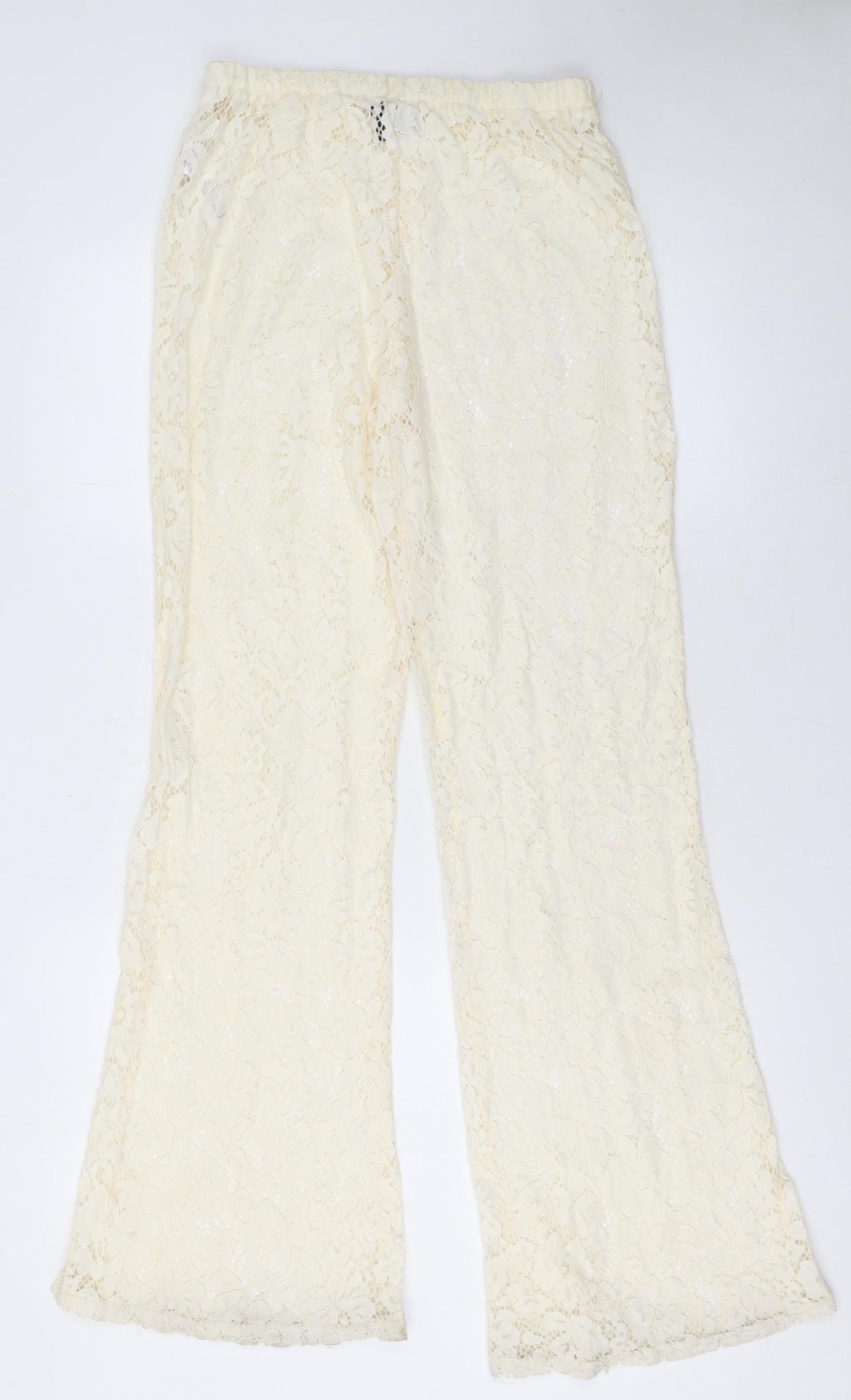 Womens UK Size 8 PRETTYLITTLETHING Regular Fit Casual Party/Cocktail Ivory Trous