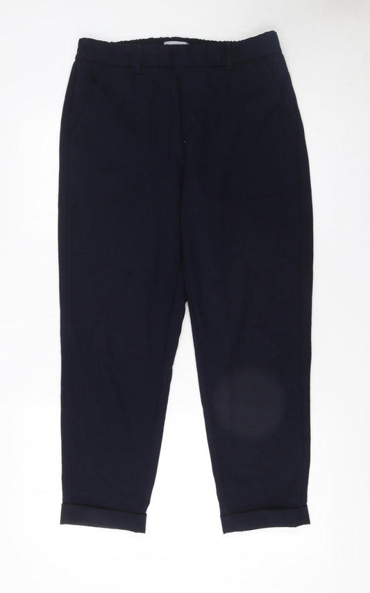 Womens UK Size 12 Savida Regular Fit Cropped Blue Trousers