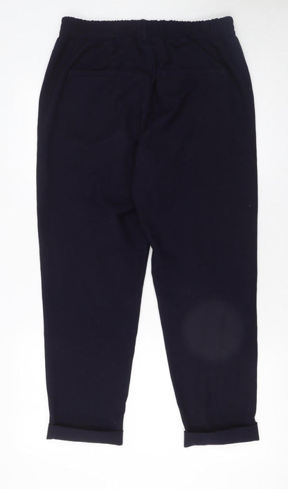 Womens UK Size 12 Savida Regular Fit Cropped Blue Trousers