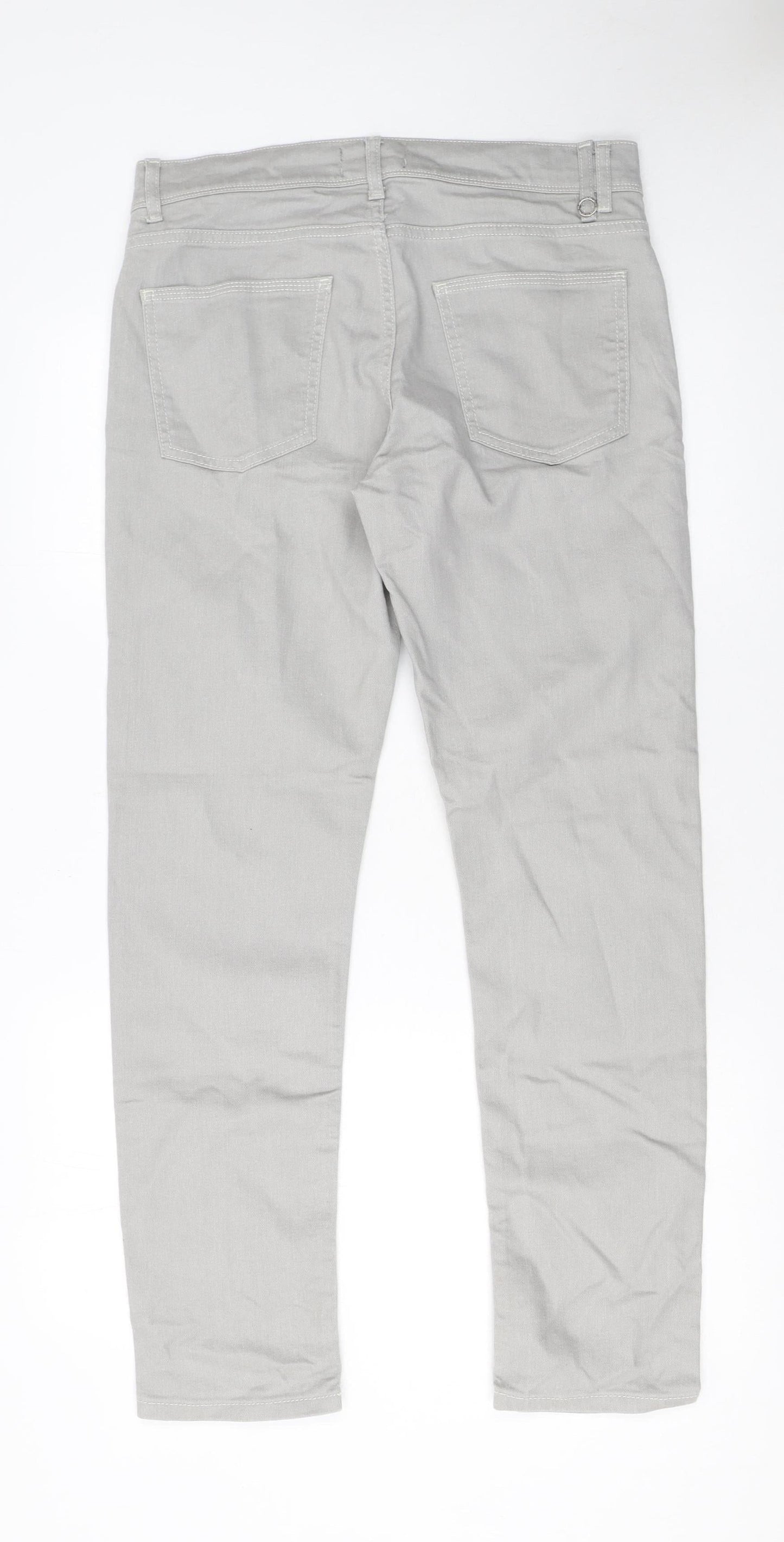 Mens UK Size M Zara Man Slim Fit Straight Grey Jeans